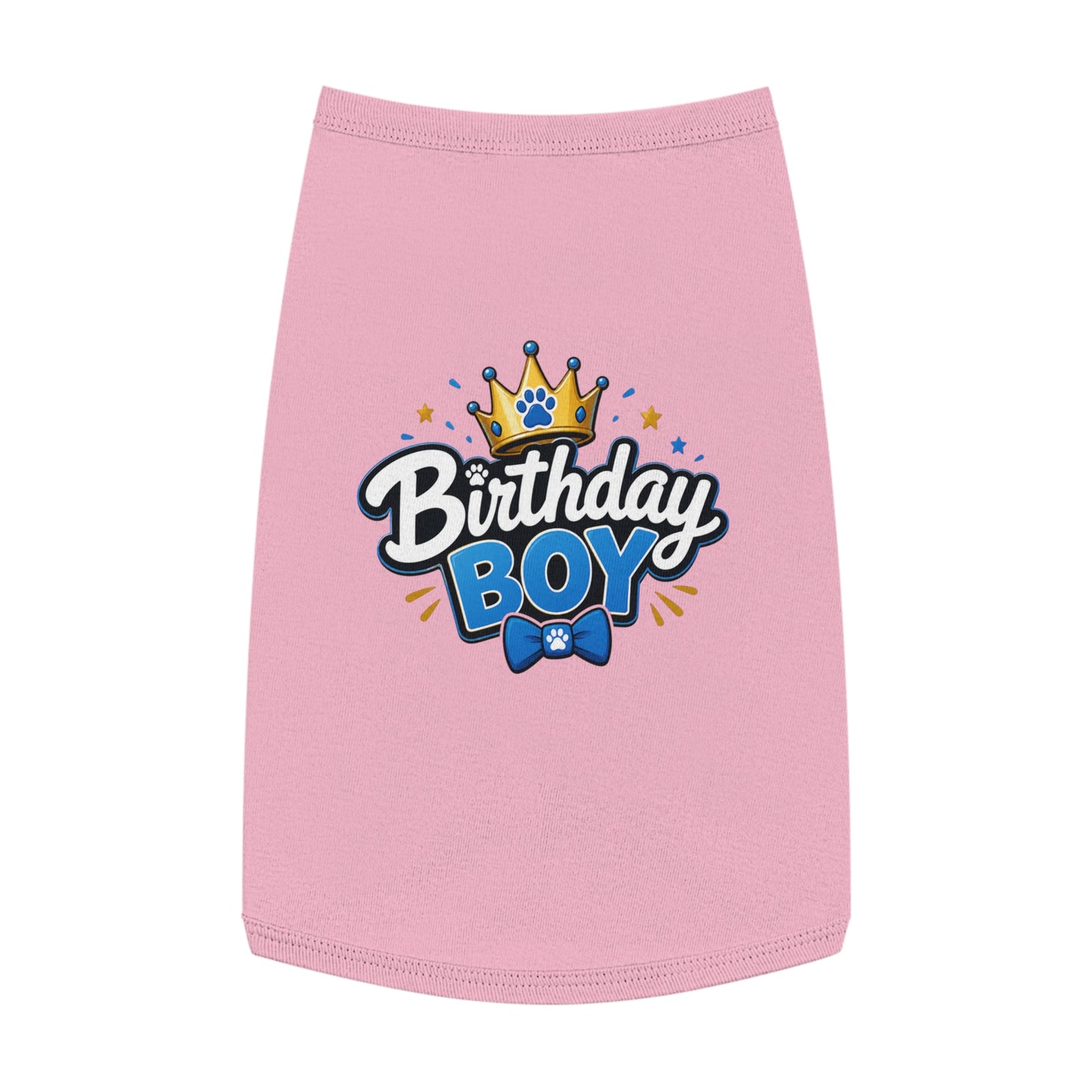 Birthday Boy Pet Tank Top — Cute Crown & Paw Design
