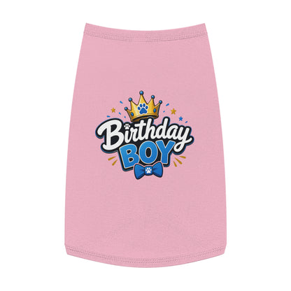 Birthday Boy Pet Tank Top — Cute Crown & Paw Design