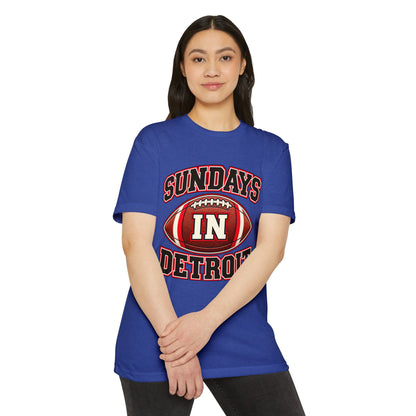 Sundays in Detroit Football T-Shirt