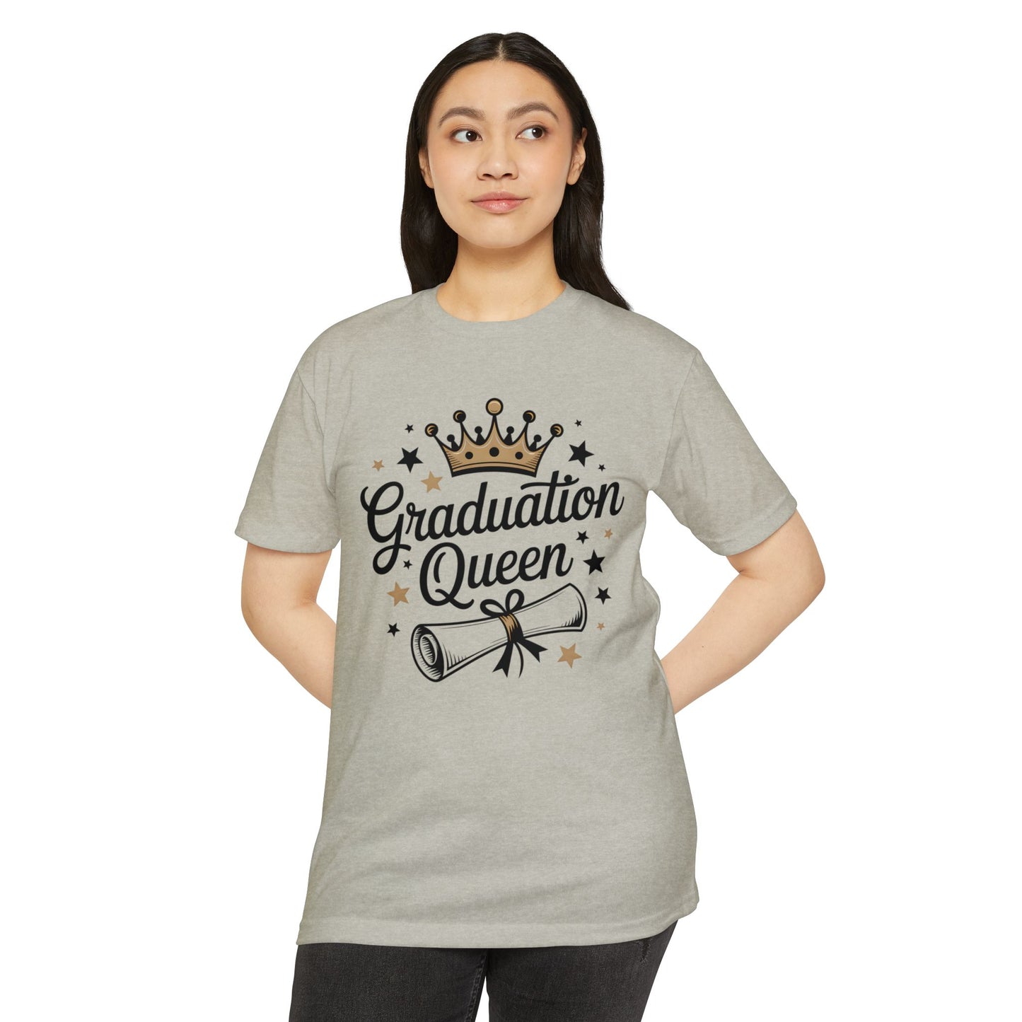 Graduation Queen T-Shirt — Crown & Diploma Celebration Tee