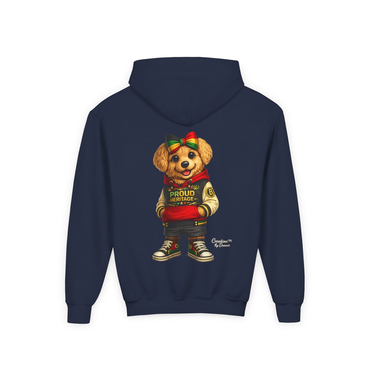 Youth Hoodie — 'Proud Heritage' Teddy Bear Streetwear Kids Pullover