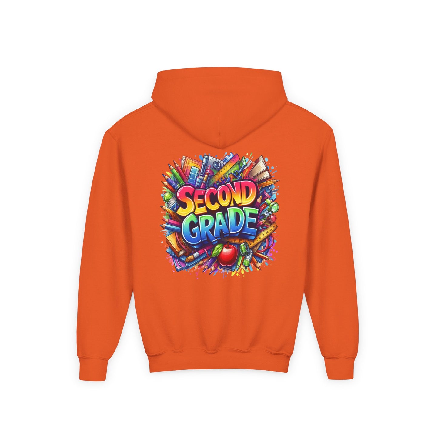 Second Grade Kids Hoodie — Colorful School Day Pullover
