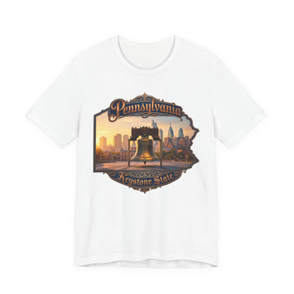Pennsylvania Keystone State T-Shirt — Liberty Bell & Philadelphia Skyline Tee