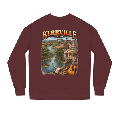 Kerrville Texas Scenic Crewneck Sweatshirt — Riverfront Guitar Vintage Design
