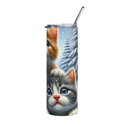 Cute Kittens 20oz Stainless Steel Tumbler – Insulated Cat Lover Travel Cup