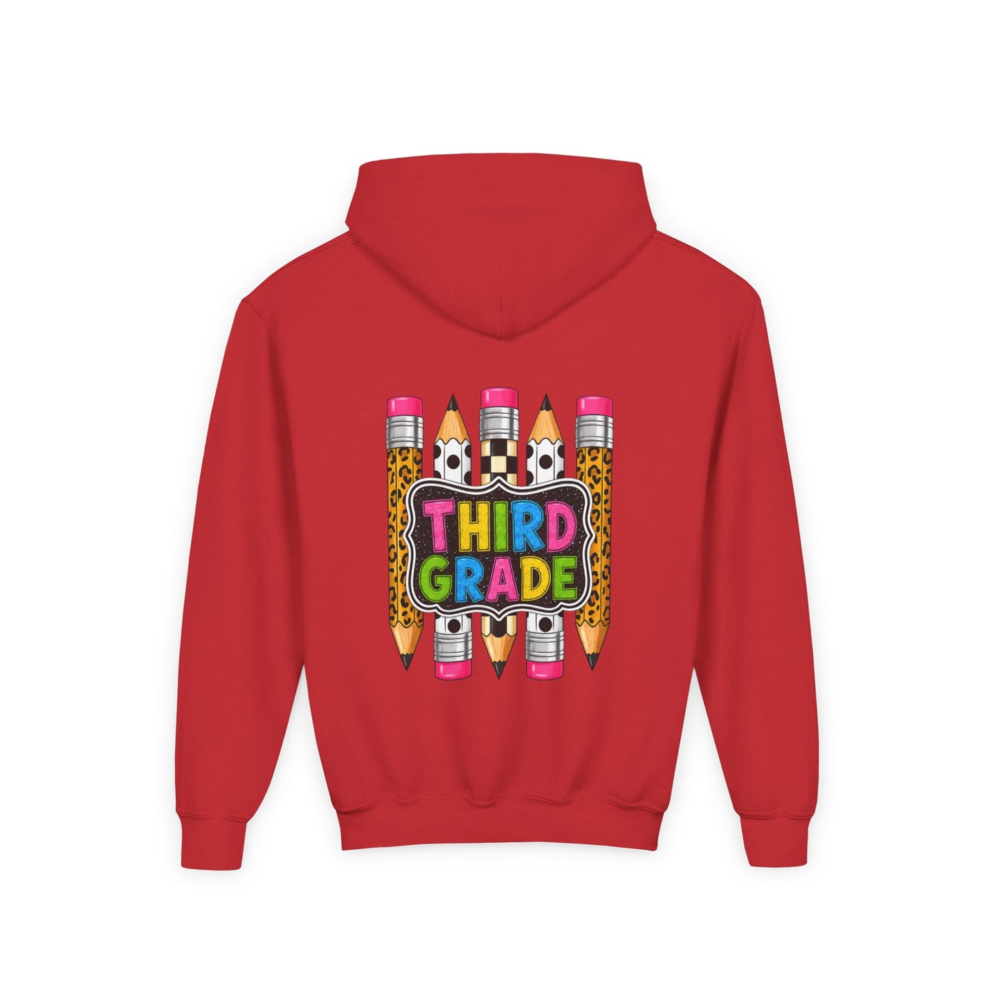 Third Grade Kids Hoodie — Cute Pencil Back-to-School Sweatshirt
