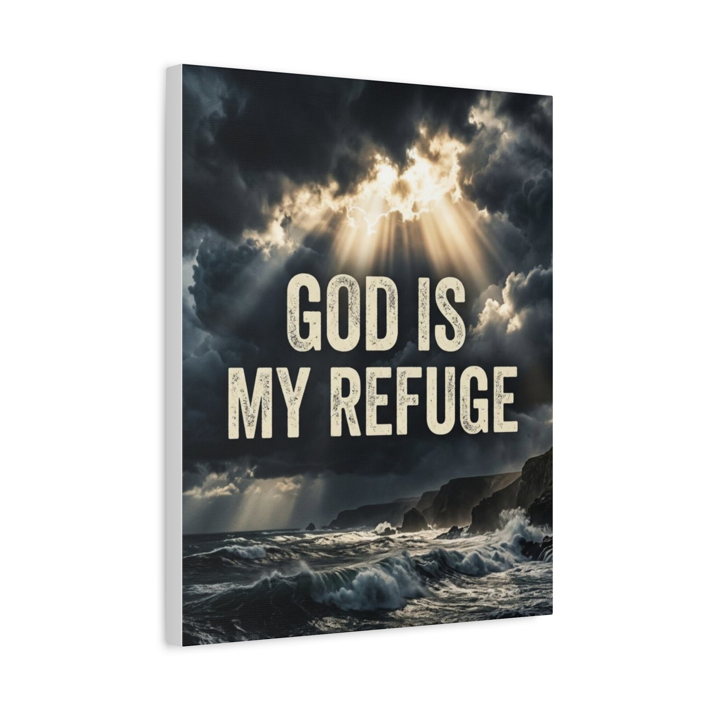 God Is My Refuge Canvas Wall Art