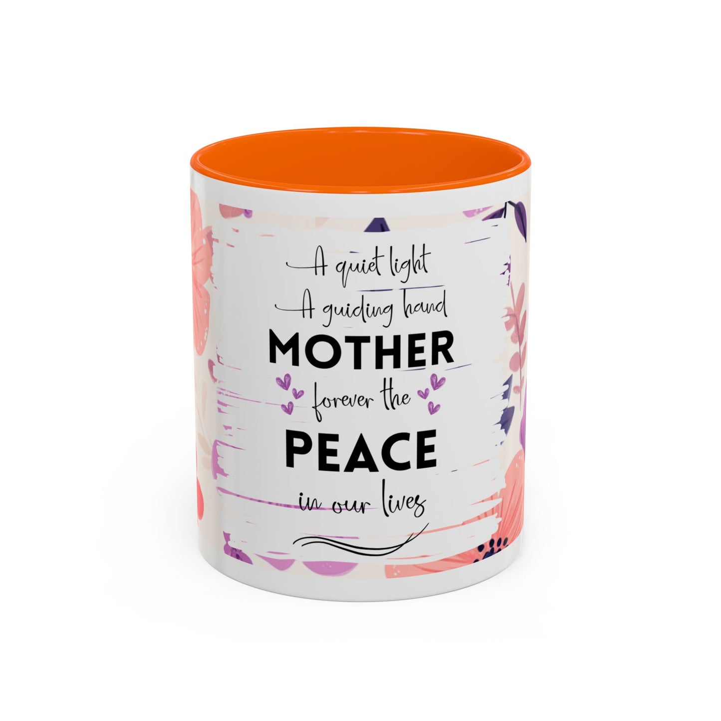 Mother Peace Floral Coffee Mug — "A quiet light, a guiding hand..." Memorial Tribute Mug