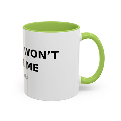 Accent Coffee Mug - "Diabetes Won't Define Me" Inspirational Faith Coffee Mug (11/15oz)