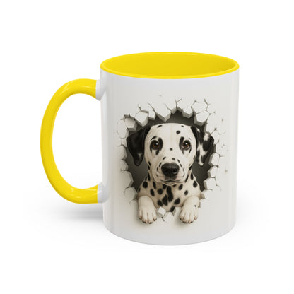 Dalmatian Peekaboo Accent Coffee Mug - Cute Dog Lover Gift (11/15oz)