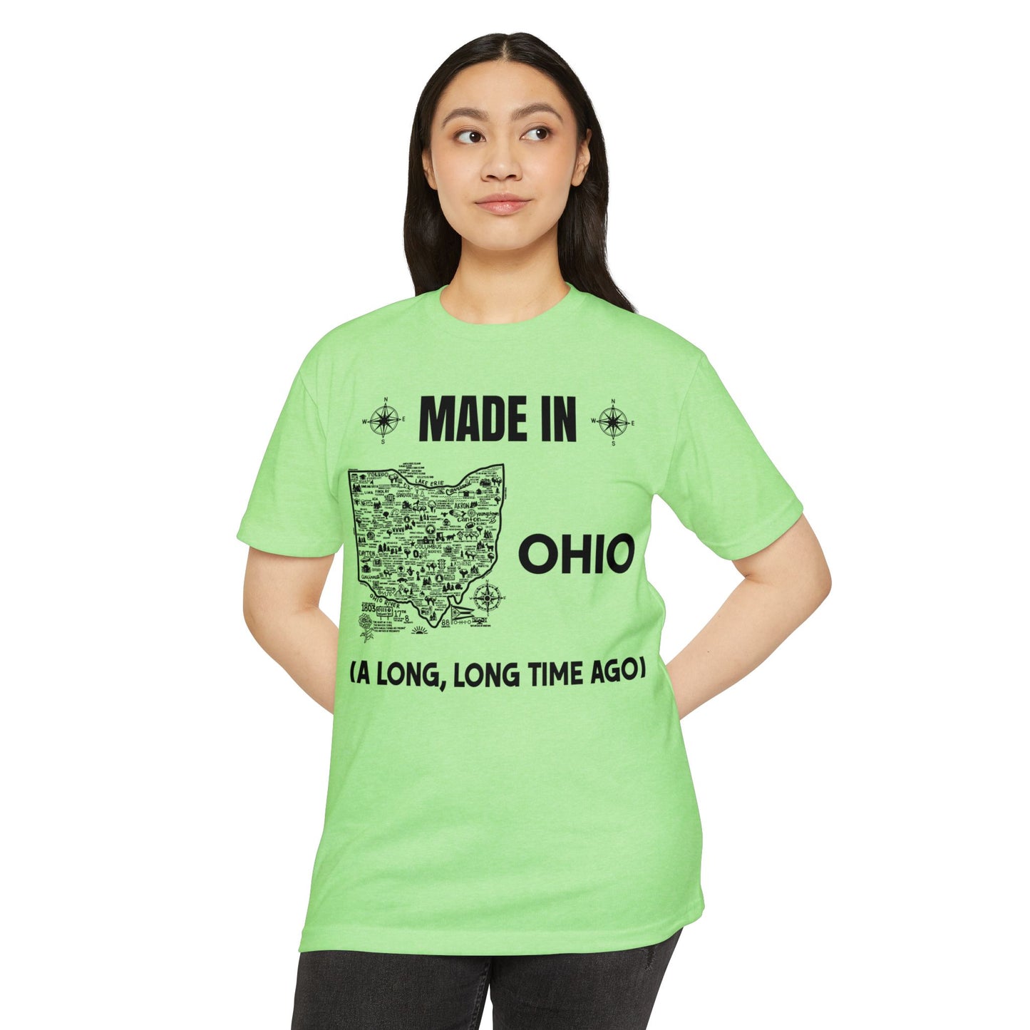 Made in Ohio T-Shirt — Vintage Map Design ("A Long, Long Time Ago")