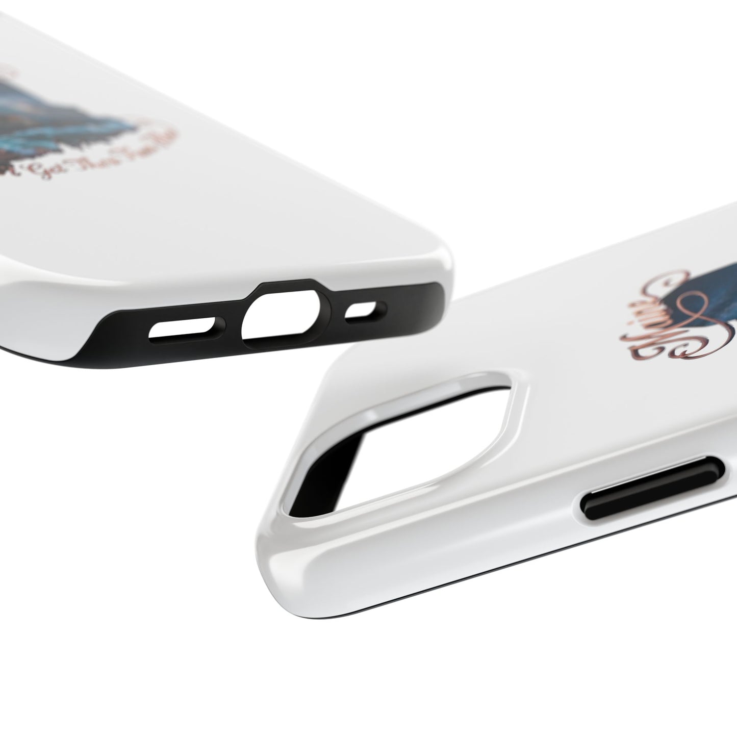 Maine Lighthouse Tough Phone Case — "Can't Get There From Here" State Silhouette