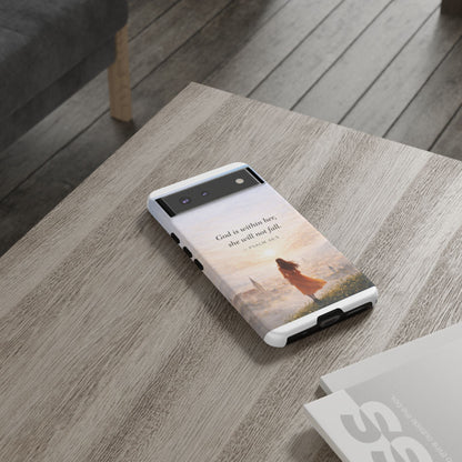Inspirational Psalm 46:5 Phone Case — 'God is within her, she will not fall' Christian Phone Cover