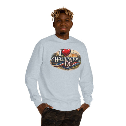 Washington DC "I  Washington DC" Sweatshirt - Tourist Souvenir Crewneck