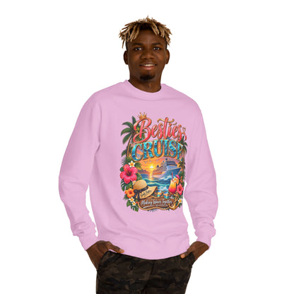 Besties Cruise Sweatshirt — Friends Tropical Vacation Pullover