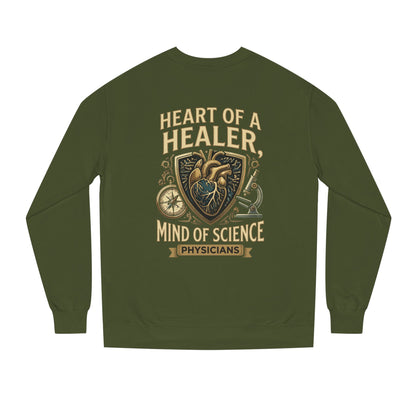 Physician Sweatshirt — "Heart of a Healer, Mind of Science" Medical Crewneck