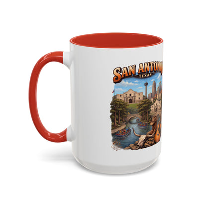 San Antonio Souvenir Coffee Mug – Texas Riverwalk Scenic Accent Mug (11/15oz)