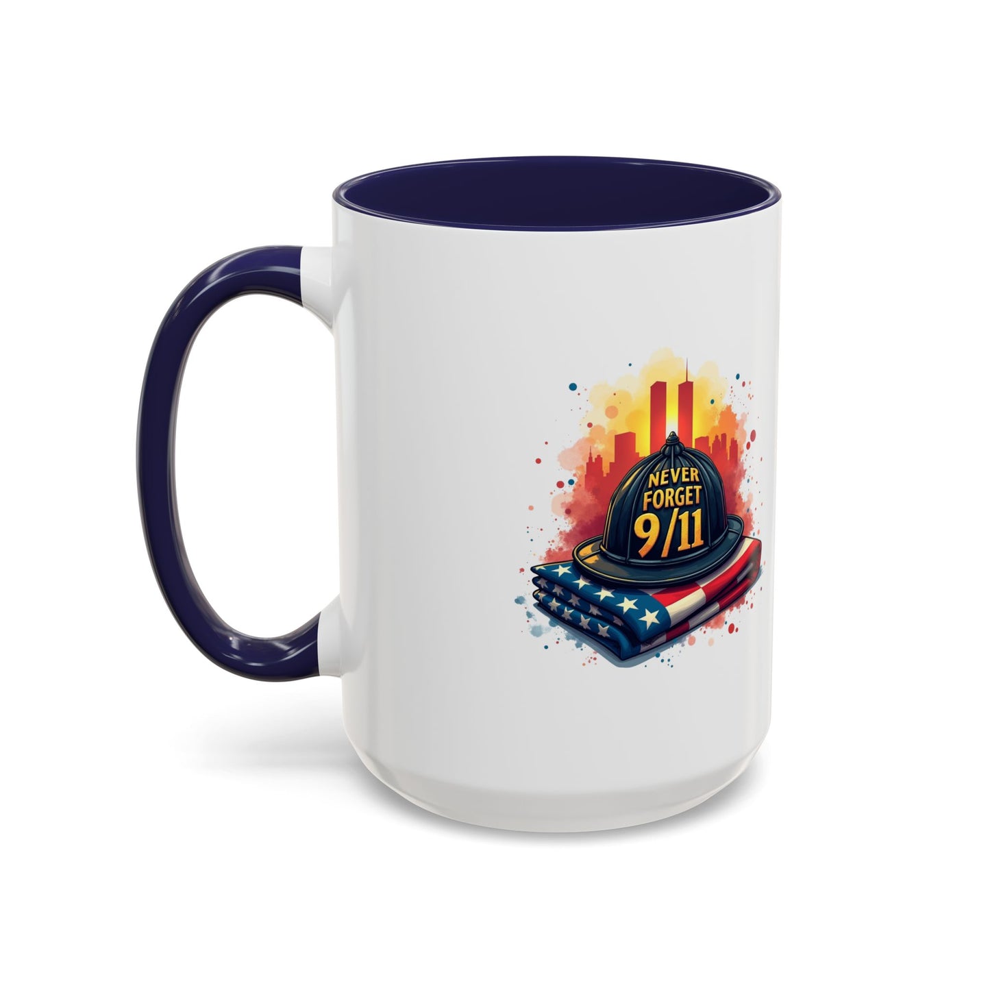 Never Forget 9/11 Memorial Accent Coffee Mug