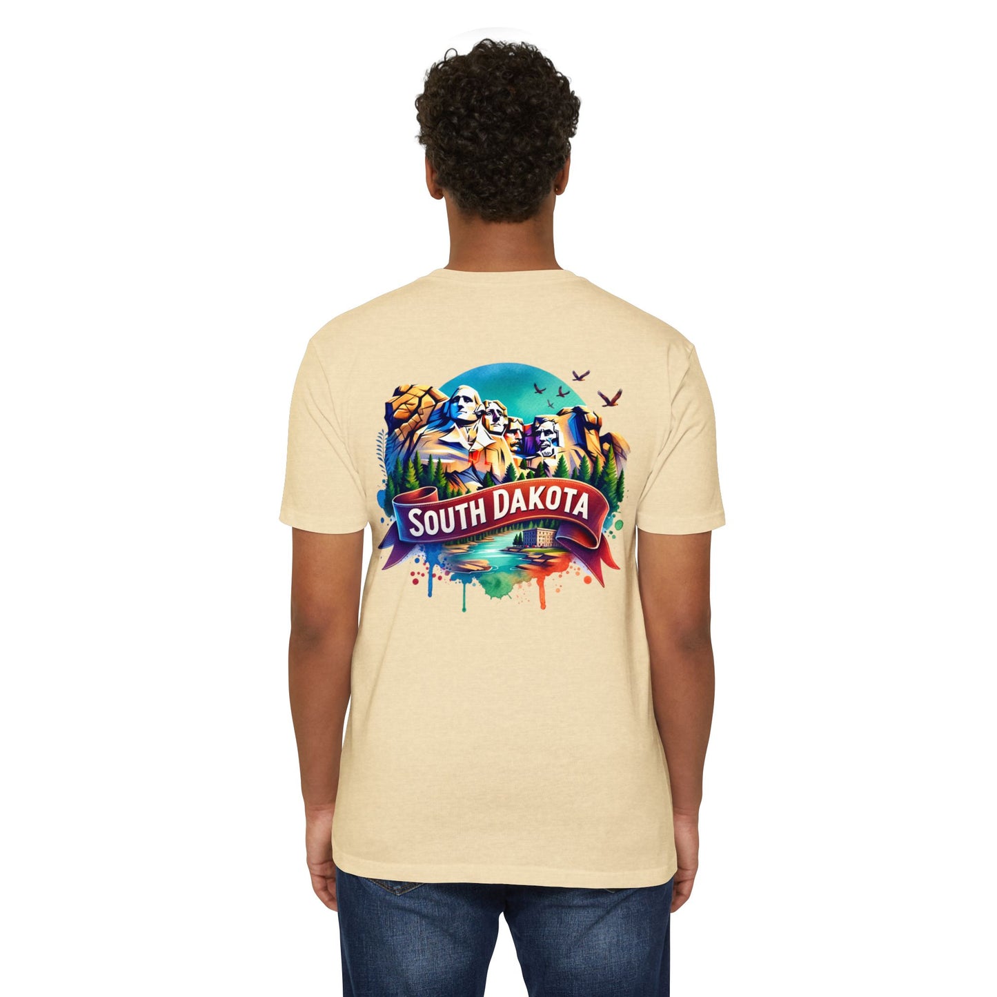 South Dakota Mount Rushmore T-Shirt — Retro Watercolor State Souvenir