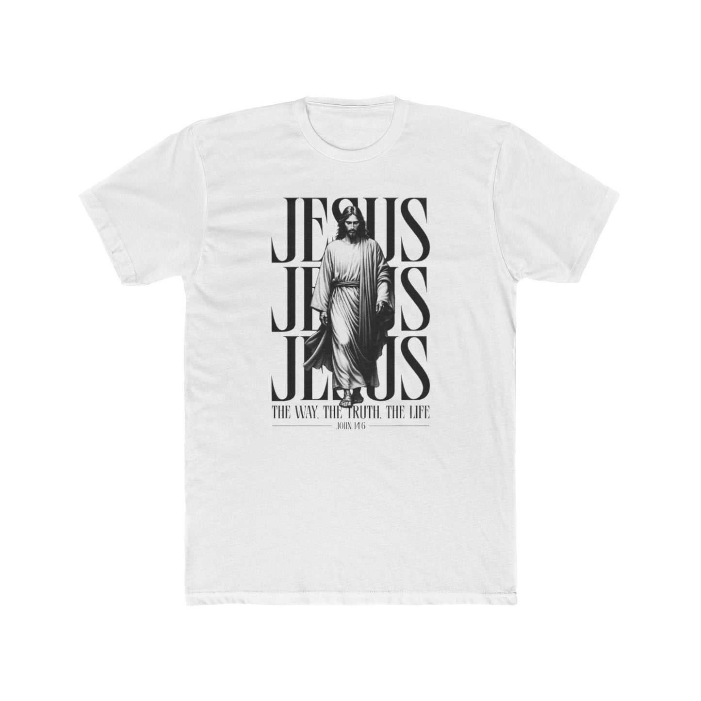 Jesus Typography Graphic Tee — "The Way The Truth The Life" Christian T‑Shirt