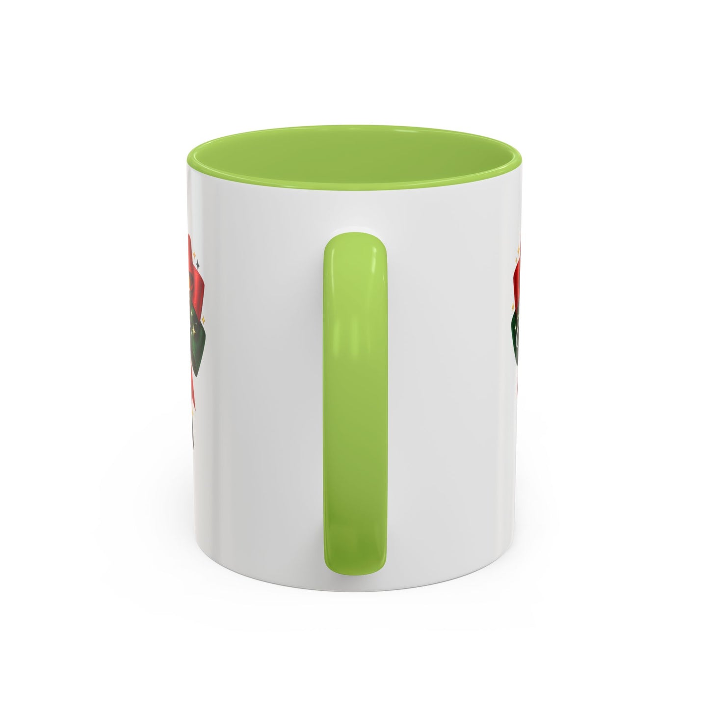 Juneteenth Ribbon Coffee Mug — Black/Red/Green Celebration Accent Mug