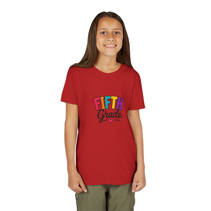 Fifth Grade Kids T‑Shirt – Colorful Back-to-School Tee with Heart