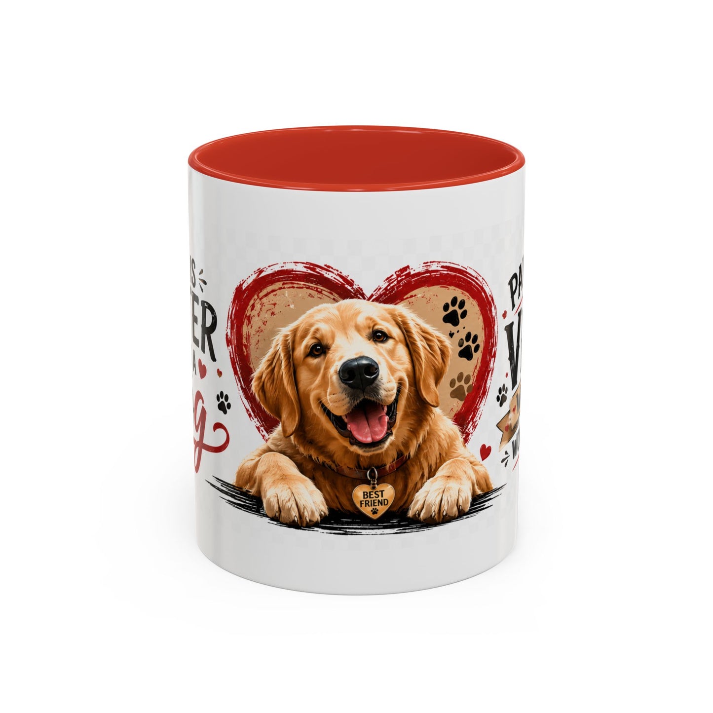Pawsitive Vibes Coffee Mug - "Wag More, Worry Less" Dog Lover Accent Mug