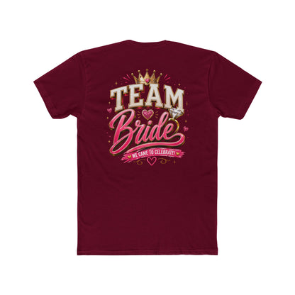 Team Bride T‑Shirt — Bachelorette Party Tee with Crown & Hearts