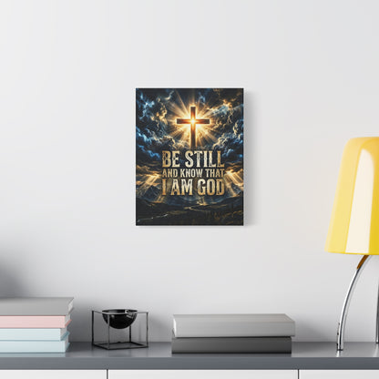 Be Still and Know That I Am God Matte Canvas Wall Art