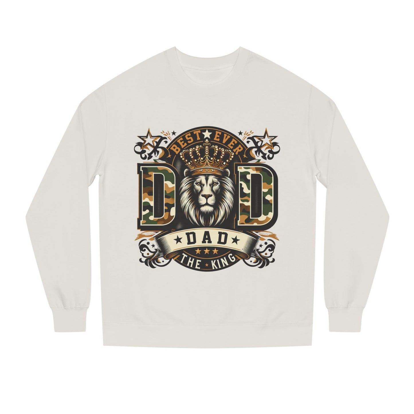 Dad The King Lion Sweatshirt – Best Ever DAD Camouflage Design