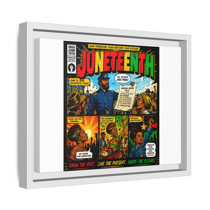 Juneteenth Comic Art Canvas - Framed Matte Wall Decor