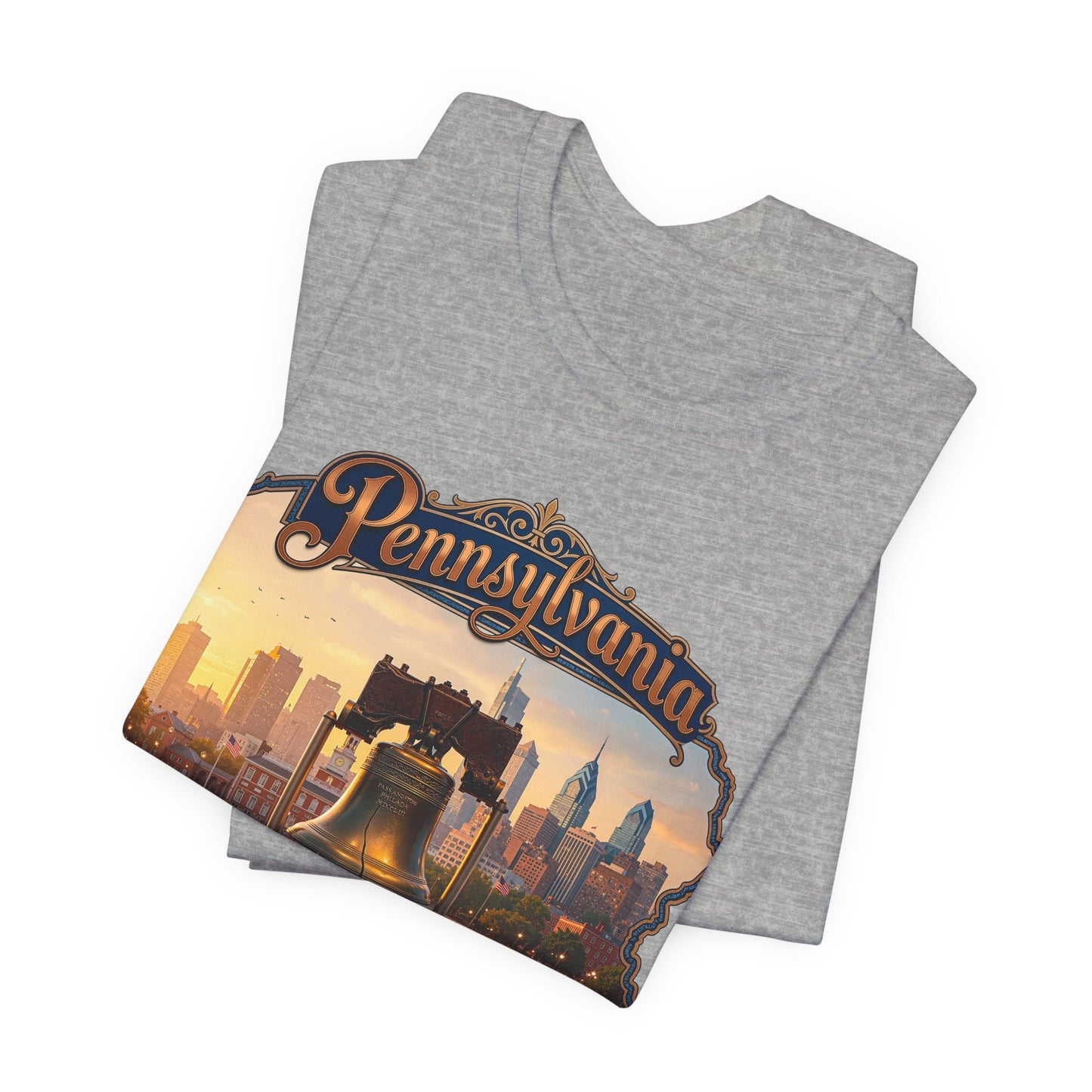 Pennsylvania Keystone State T-Shirt — Liberty Bell & Philadelphia Skyline Tee