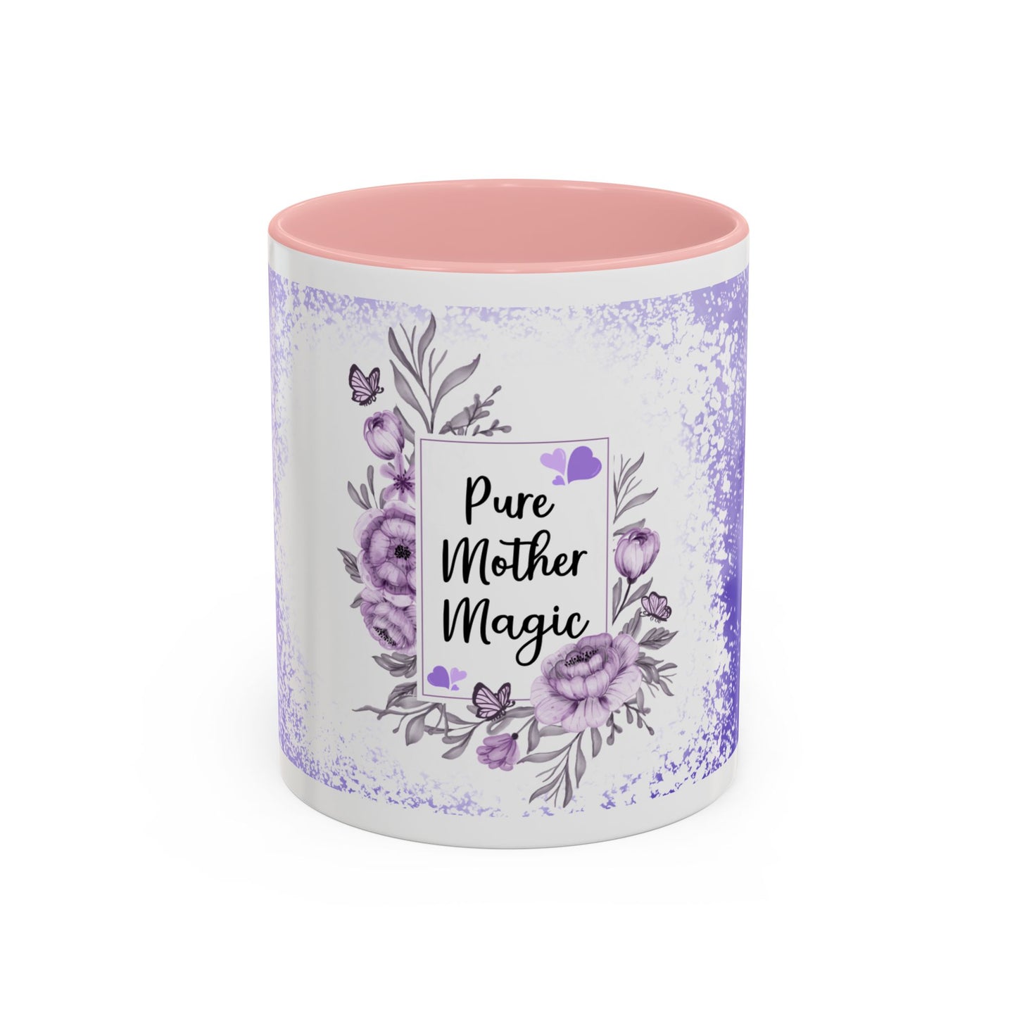 Pure Mother Magic Accent Coffee Mug — Floral Purple 11/15oz