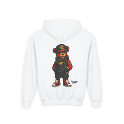 Youth Bear Hoodie — Streetwear Teddy Bear Graphic Pullover