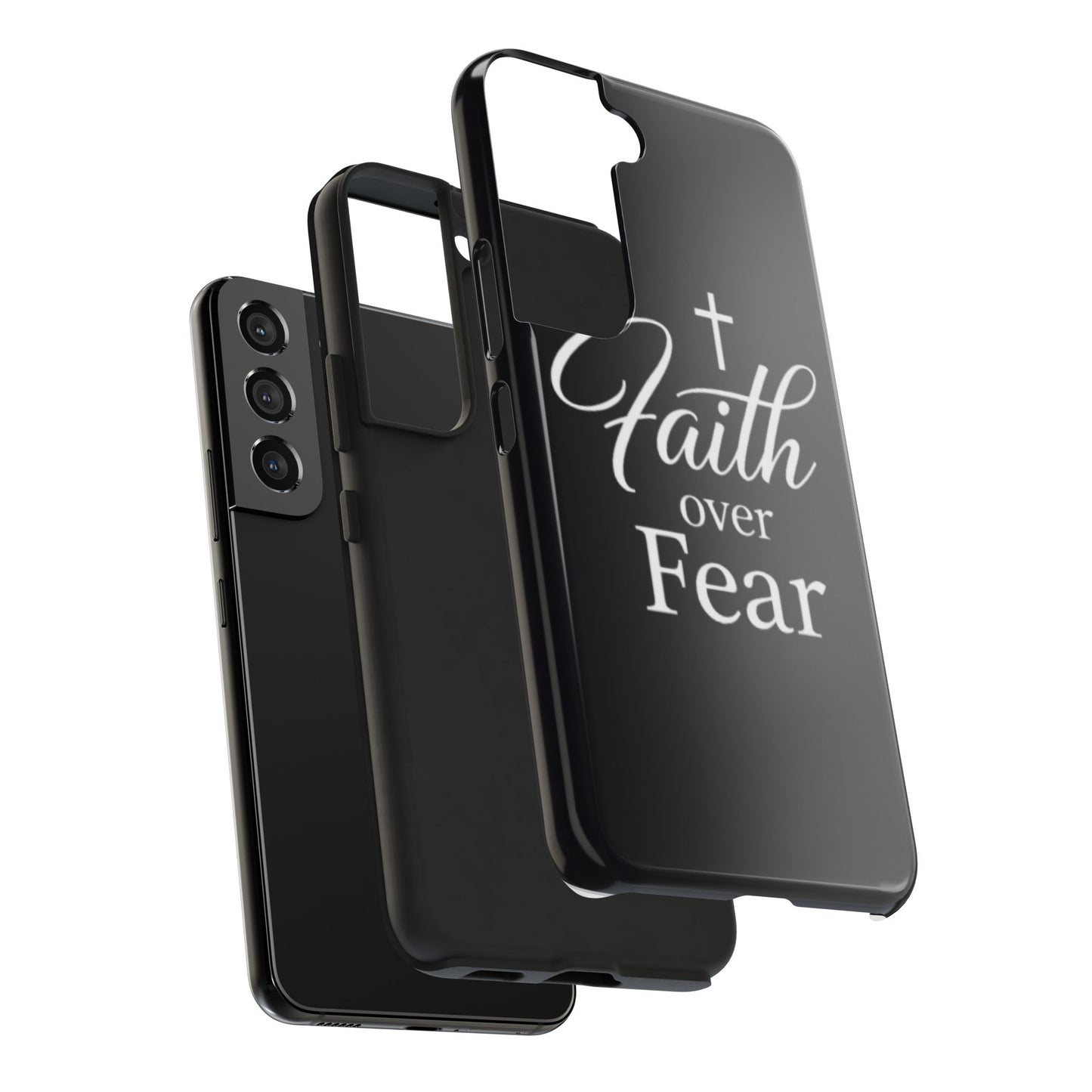 Faith Over Fear Tough Phone Case — Inspirational Christian Cross Phone Cover