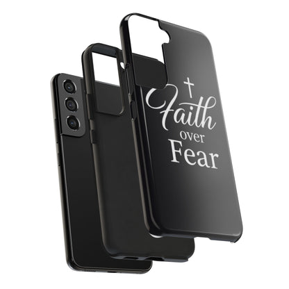 Faith Over Fear Tough Phone Case — Inspirational Christian Cross Phone Cover