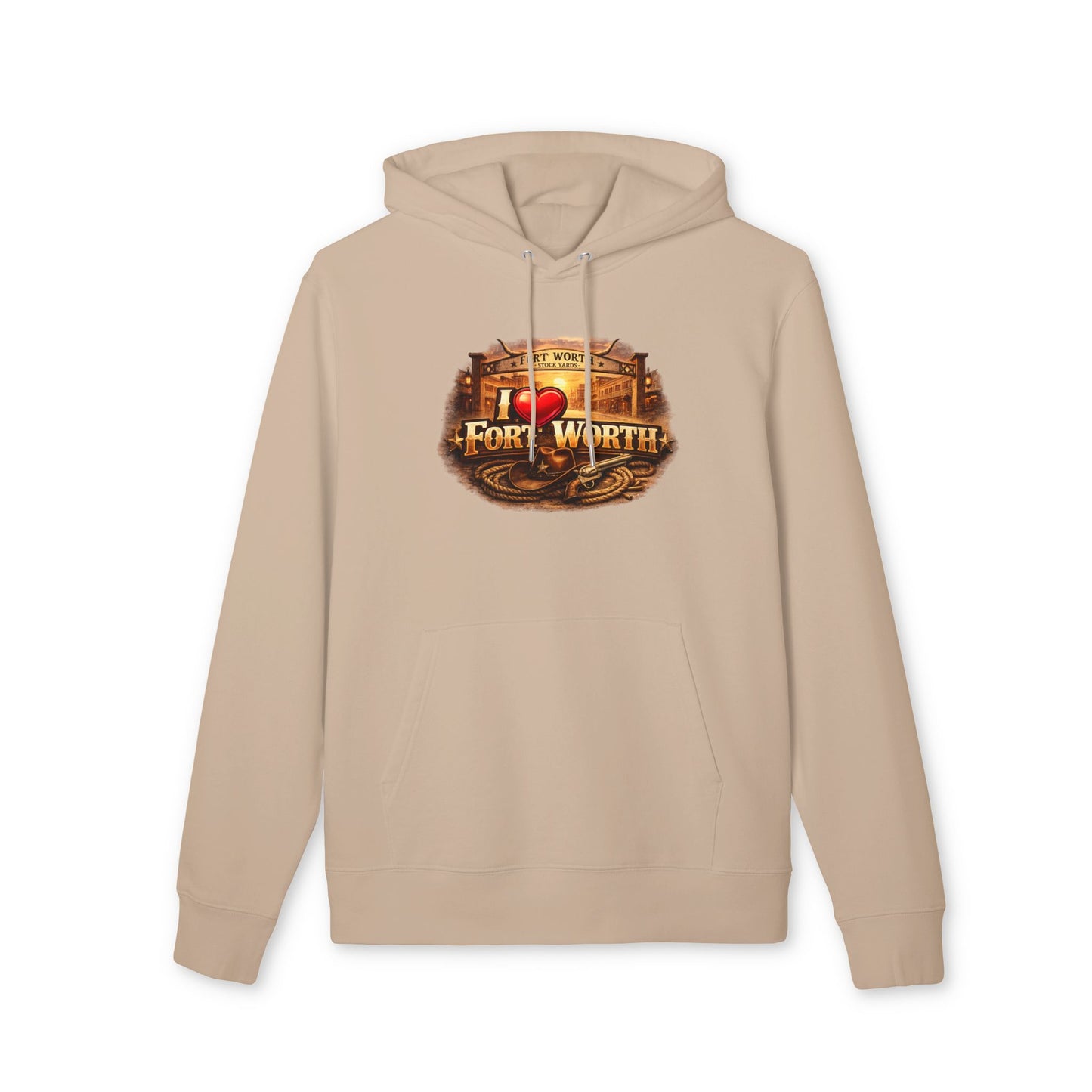 Fort Worth Retro Logo Hoodie — I  Fort Worth City Sweatshirt