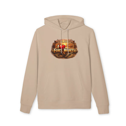 Fort Worth Retro Logo Hoodie — I  Fort Worth City Sweatshirt
