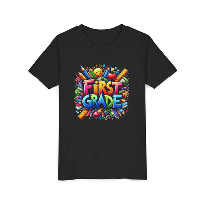 First Grade Kids Tee — Colorful Back-to-School Shirt for Boys & Girls