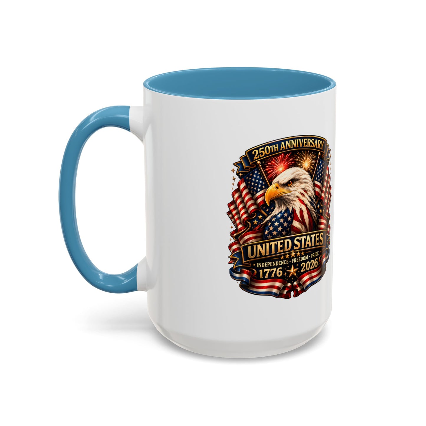 Patriotic Eagle Coffee Mug - United States 250th Anniversary 1776-2026