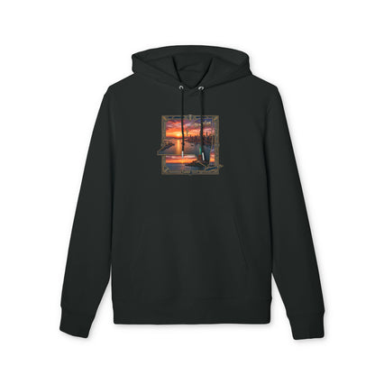 Sunset Harbor Hoodie — Coastal Sunset Graphic Pullover