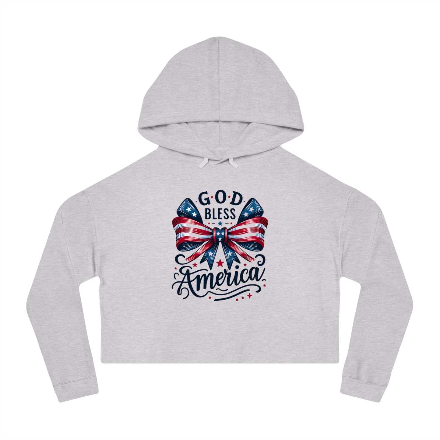 God Bless America Cropped Hoodie