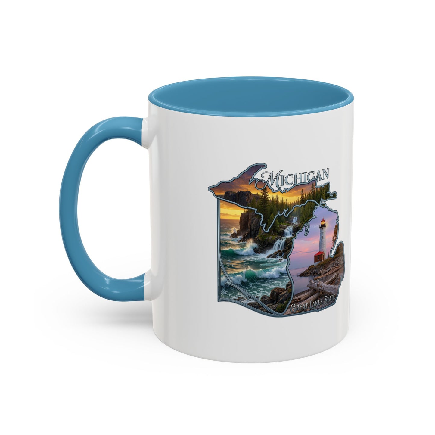 Michigan Lighthouse Coffee Mug — Scenic Great Lakes Accent Mug (11/15oz)