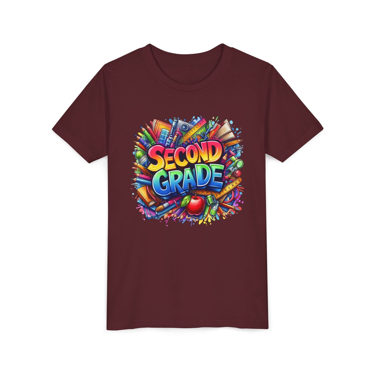 Second Grade Youth Tee — Colorful Back-to-School Kids T-Shirt