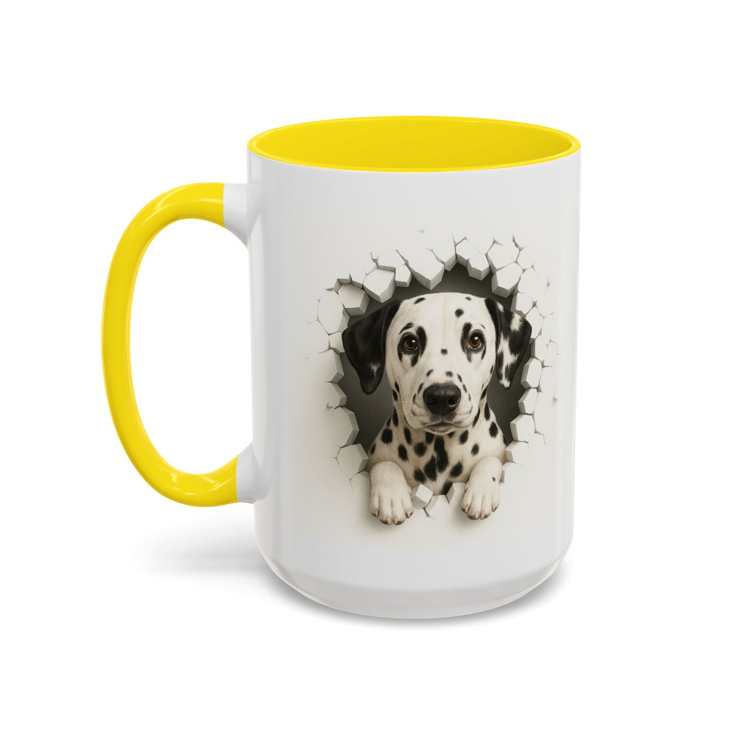 Dalmatian Peekaboo Accent Coffee Mug - Cute Dog Lover Gift (11/15oz)