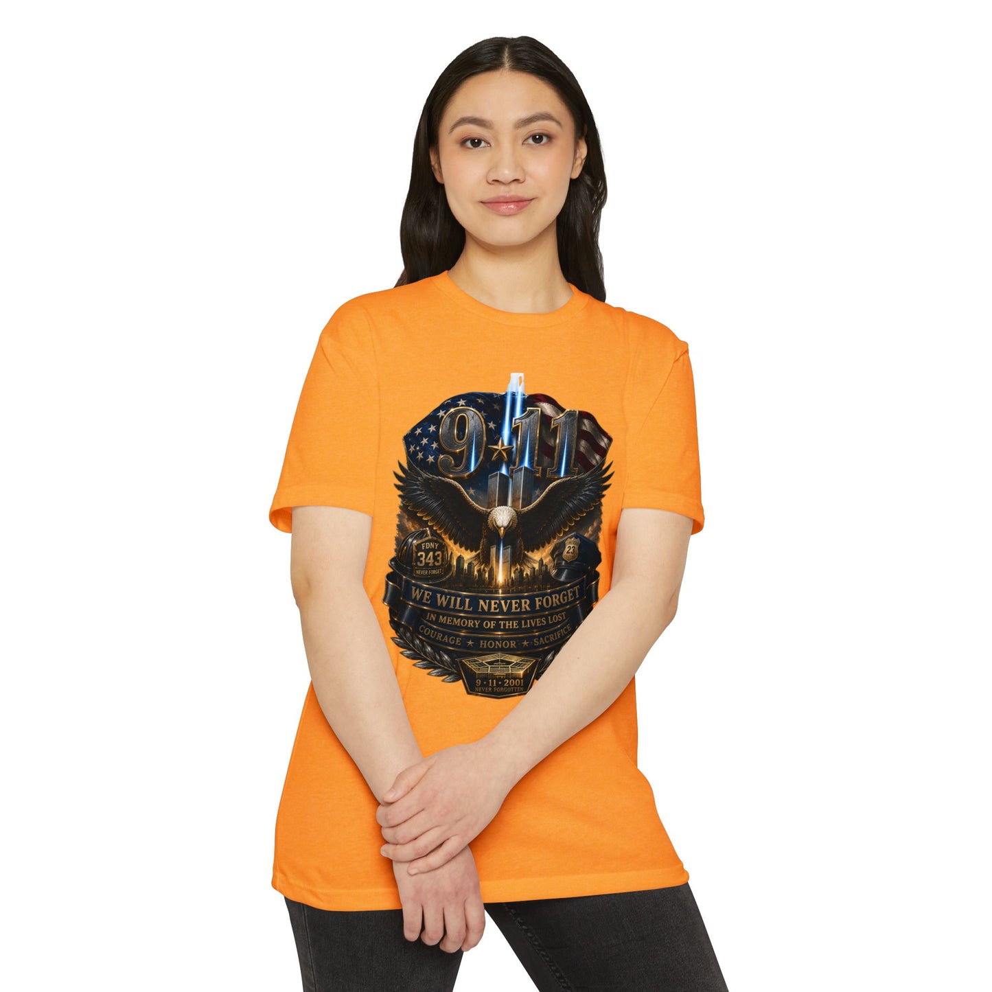 9/11 Remembrance T-Shirt — "We Will Never Forget" Tribute Tee