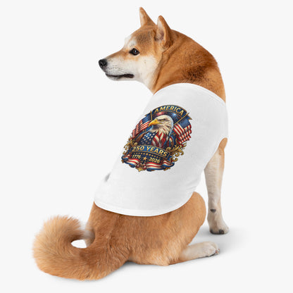 Patriotic Eagle Pet Tank Top – America 250 Years 1776-2026 Dog Shirt