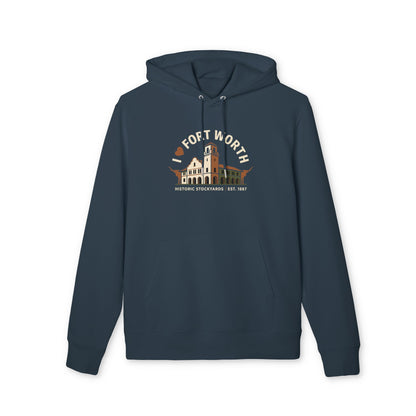 Fort Worth Historic Stockyards Hoodie — Retro Texas Landmark Pullover