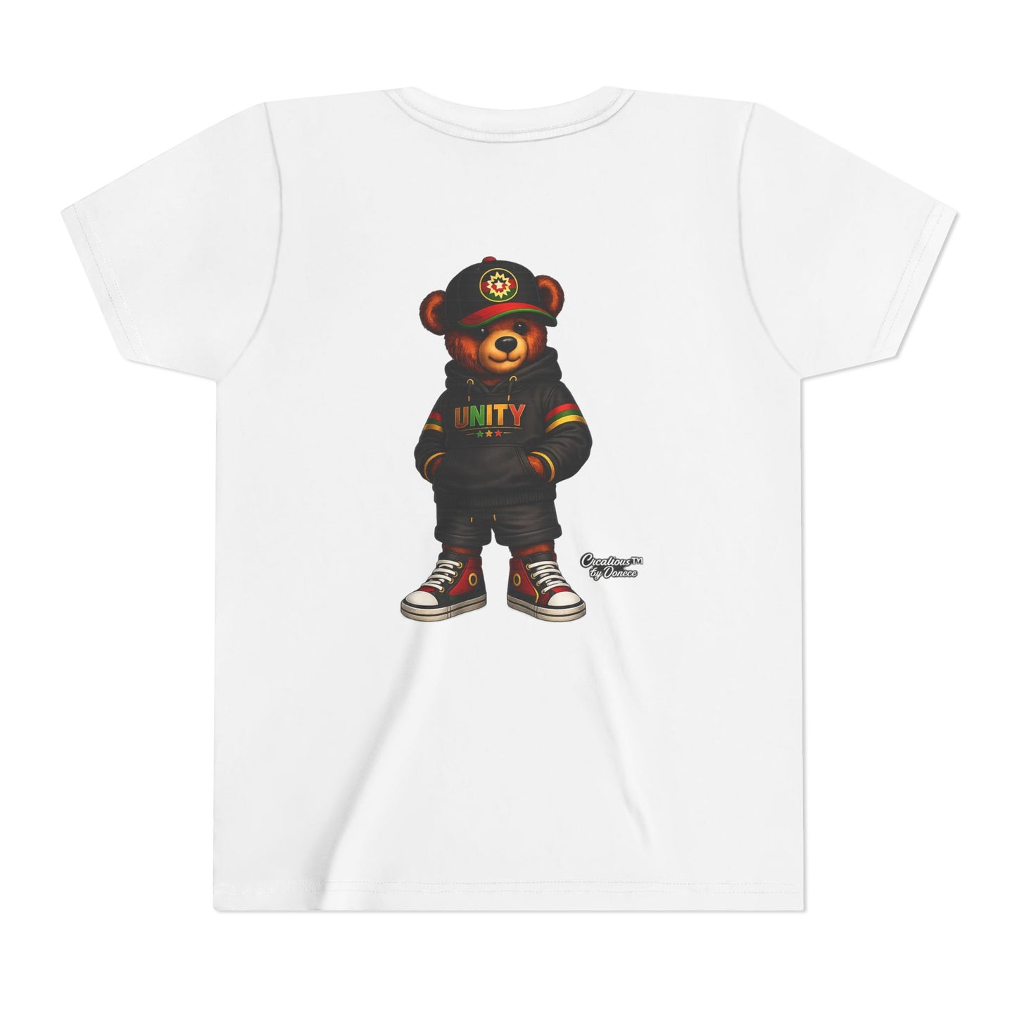 Youth T‑Shirt — Cool Bear Graphic Tee with 'UNITY' Hoodie Design