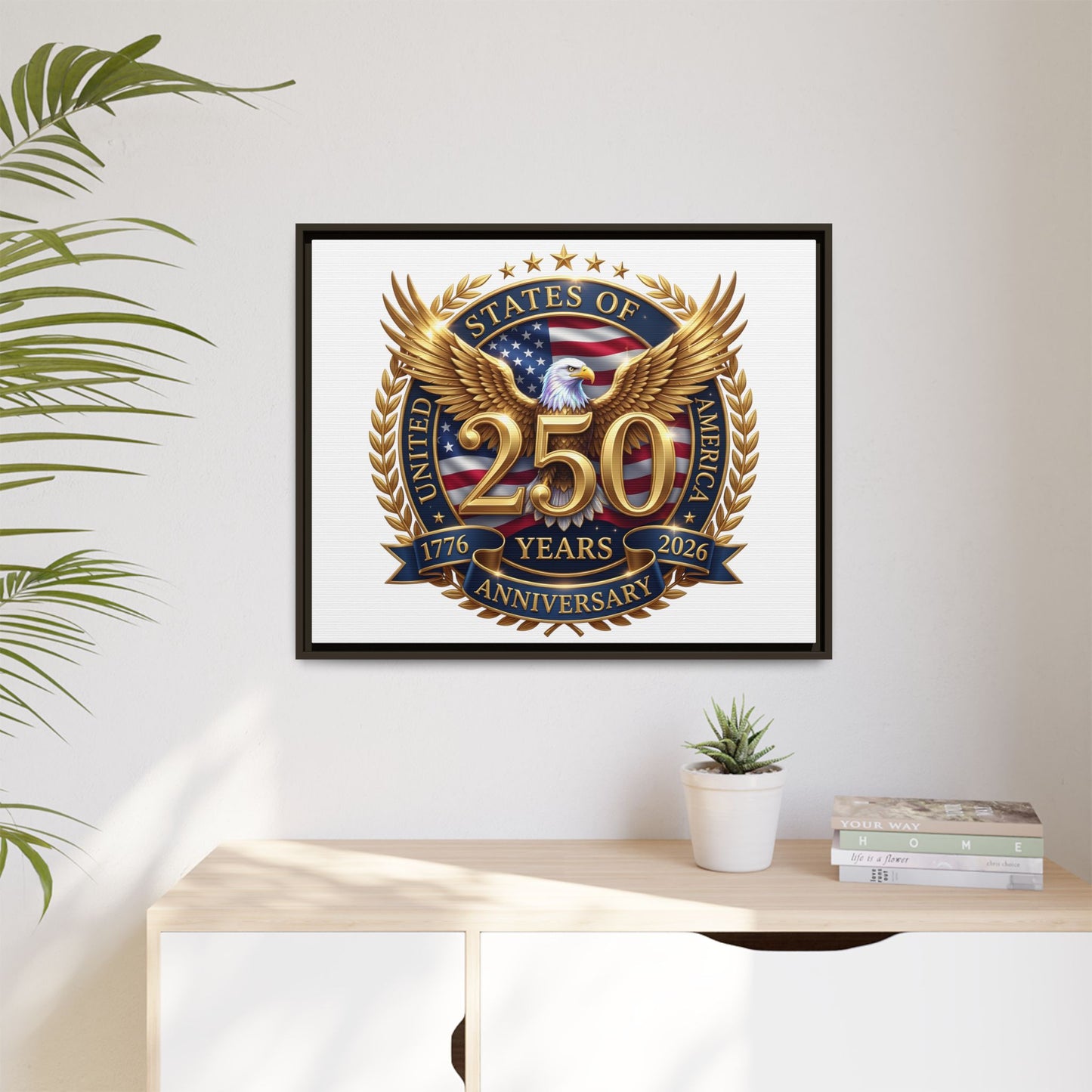 250th United States Anniversary Framed Canvas Print